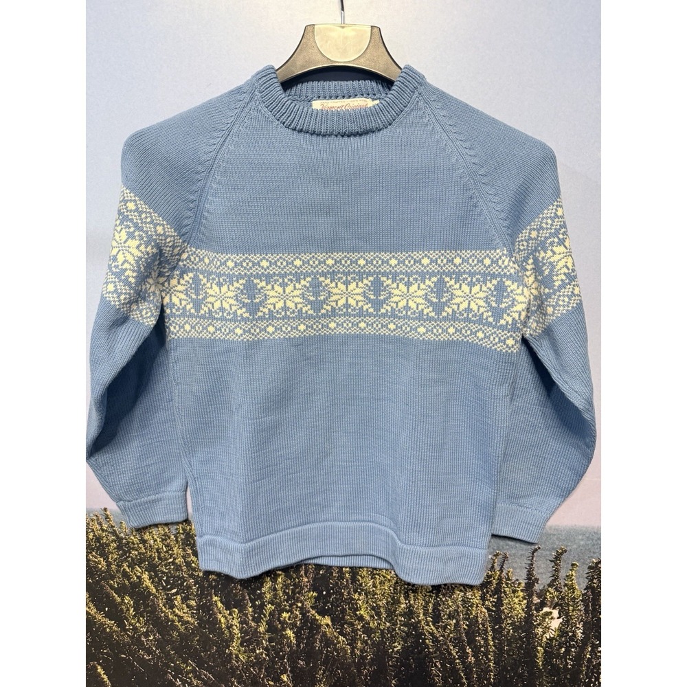 New‎ Vintage Vermont Originals Hand Cafted Fair Isle Crew Sweater Women's M/L